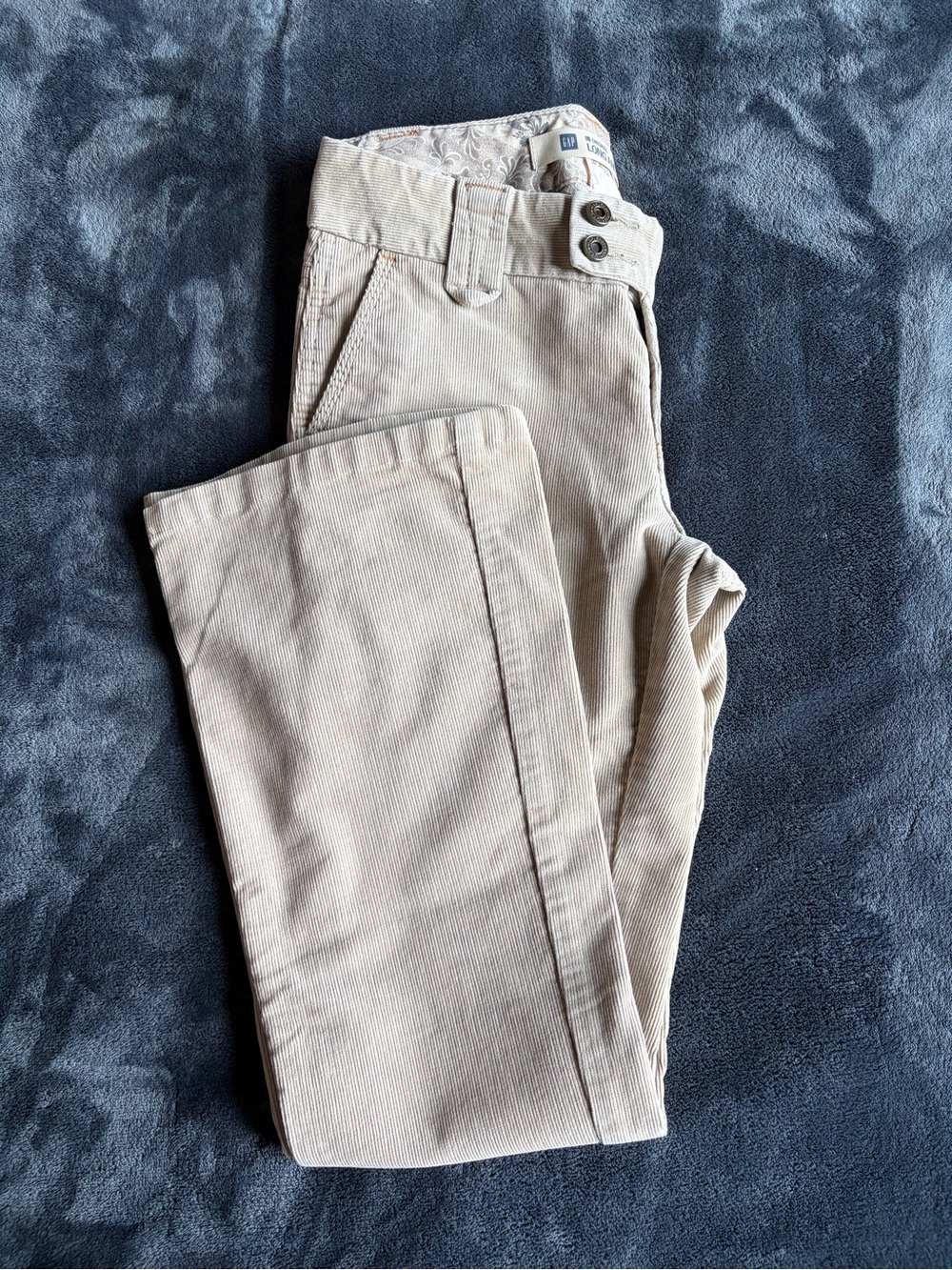 GAP Women's Boot Cut Corduroy Pants in Light Beige